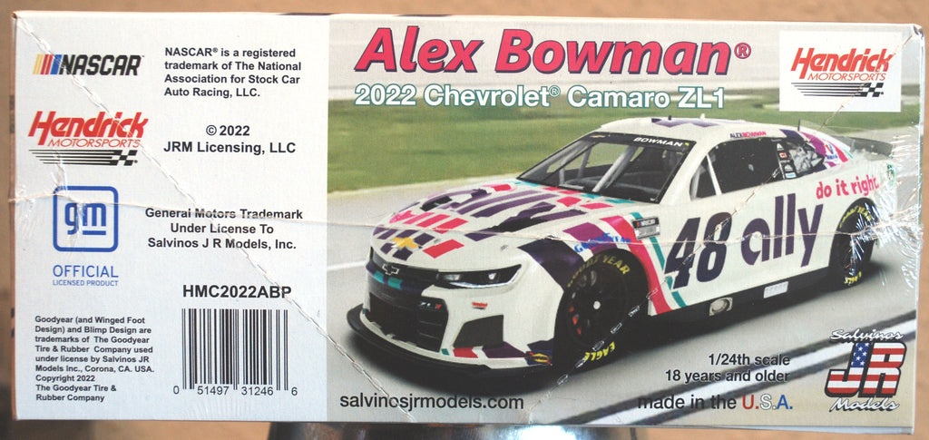 2022 Chevrolet Camaro Alex Bowman ally 1:24 Salvinos JR 312466