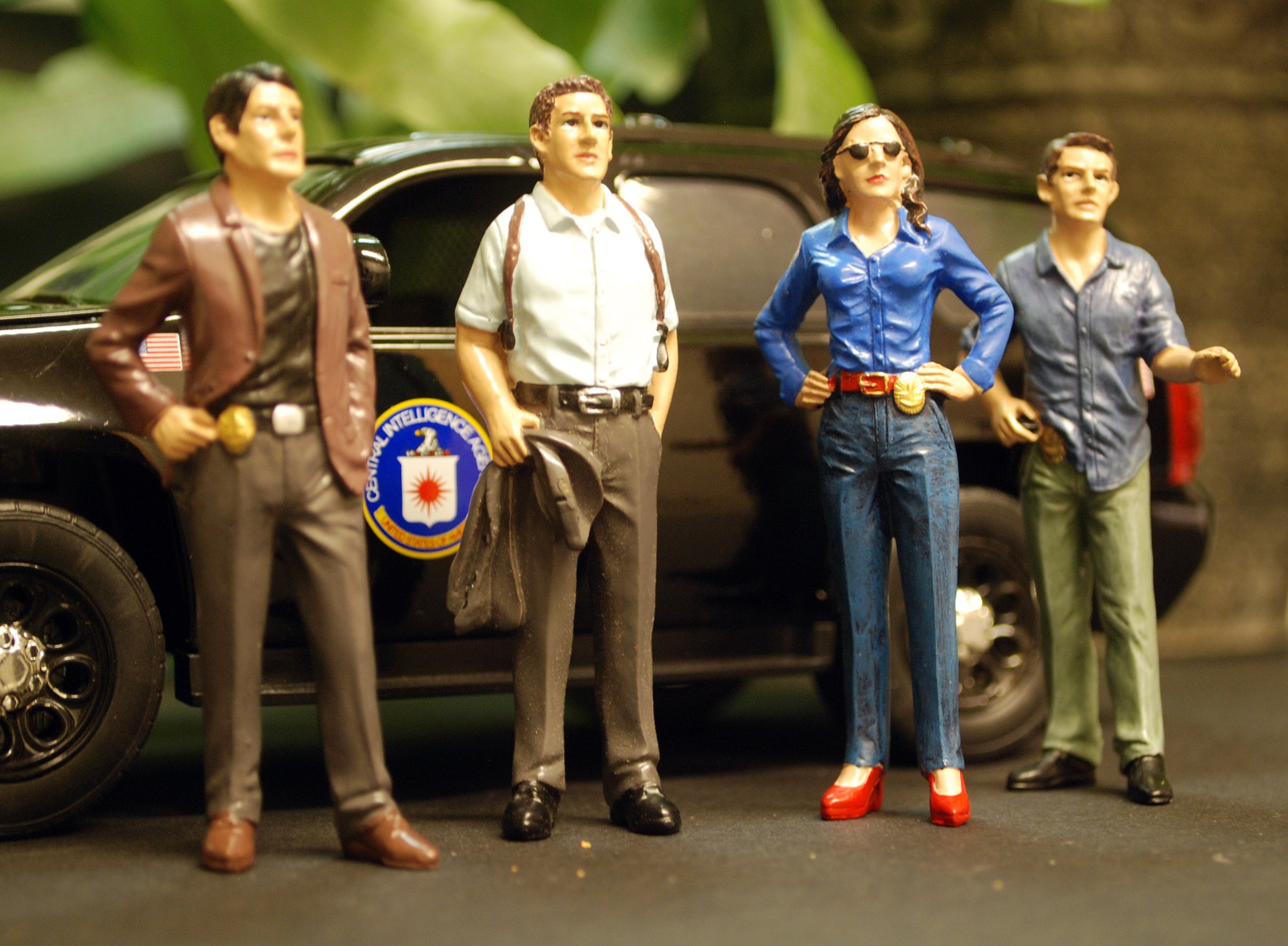 23929B American Diorama Detectives Set of 4 1:24