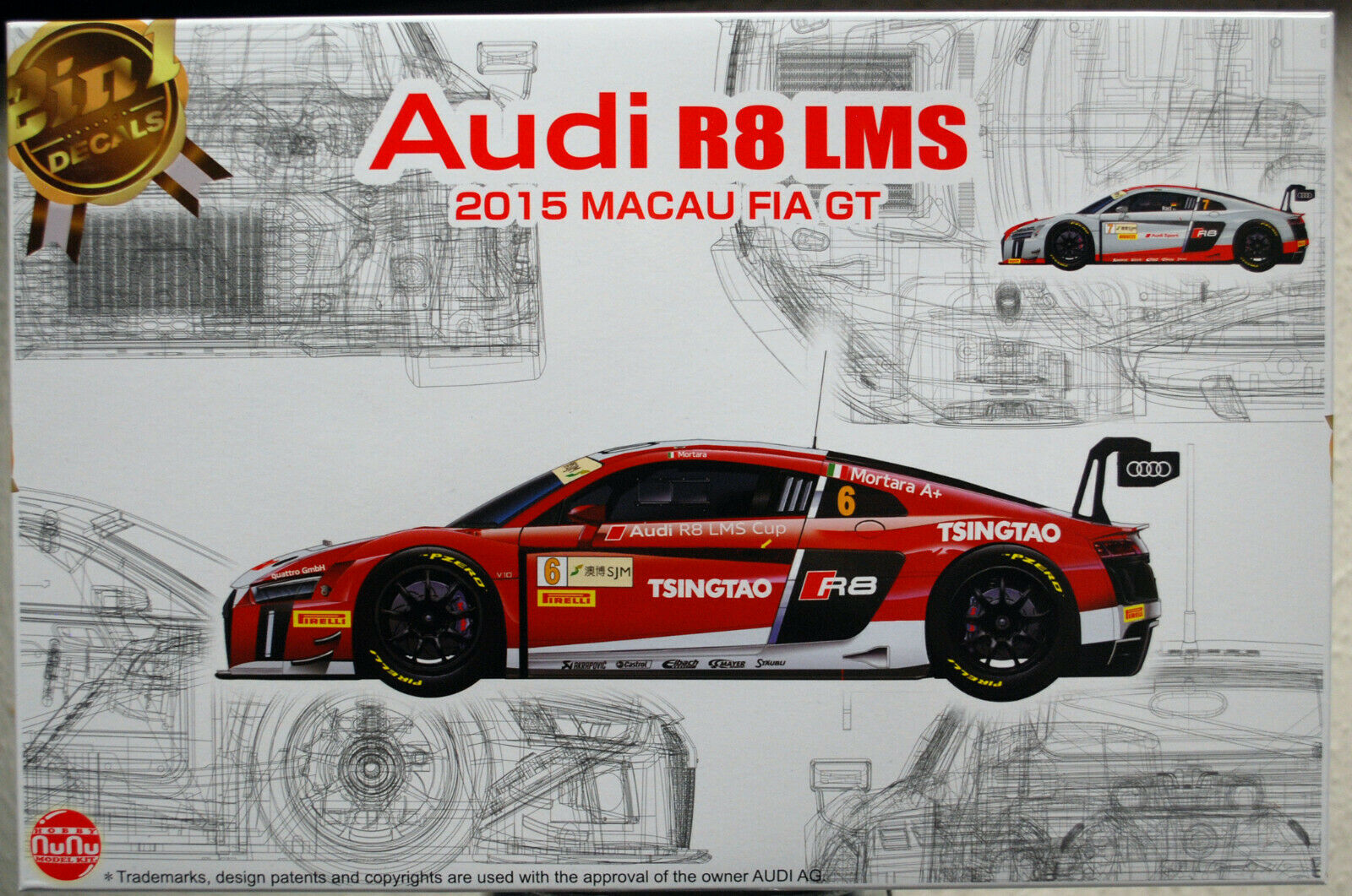 2015 Audi R 8 LMS GT 3 Macau FIA GT 1:24 NuNu Platz 24024