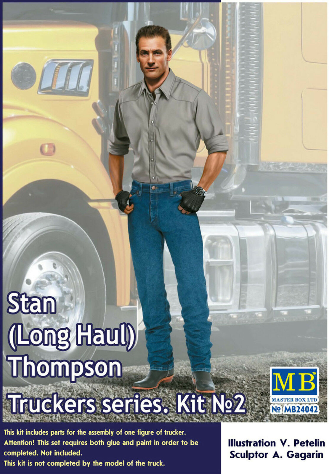 24042 Master Box Trucker Series Stan(Long Haul) Thompson 1:24 neu 2018