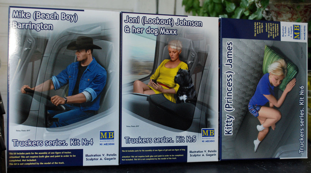 24044B Master Box Trucker Ser. Mike Joni & Kitty set of 3 alle 3 1:24 neu 2018