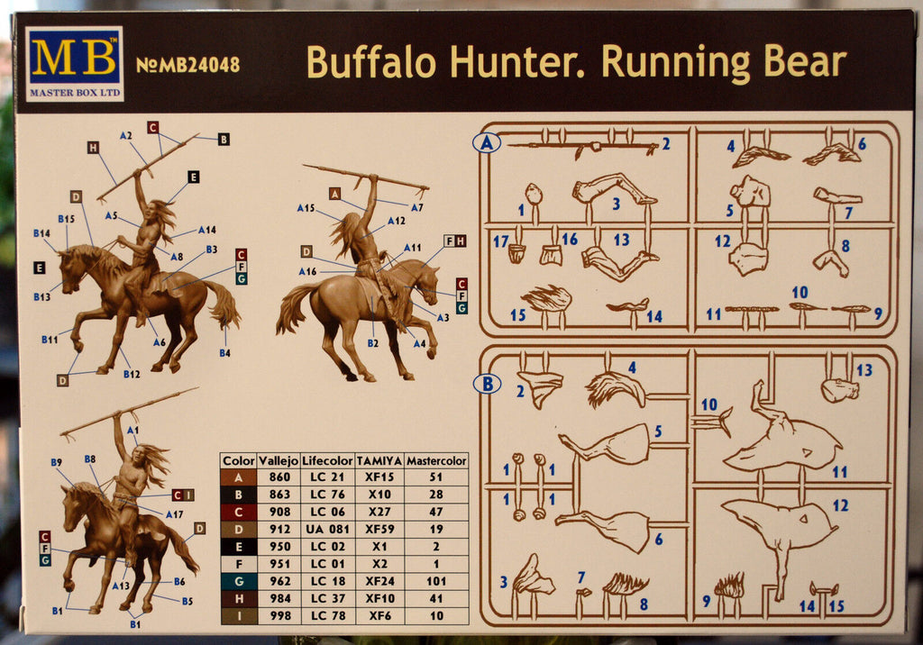 24048 Master Box Running Bear Buffalo Hunter 1:24 neu 2018