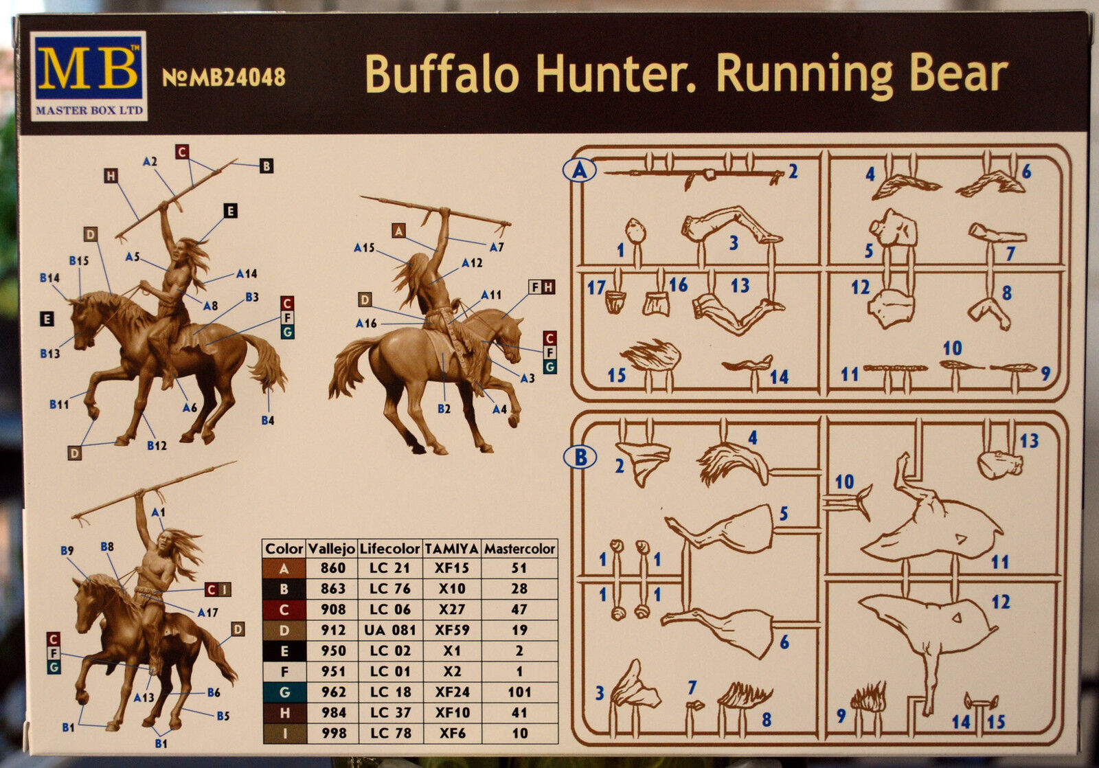 24048 Master Box Running Bear Buffalo Hunter 1:24 neu 2018