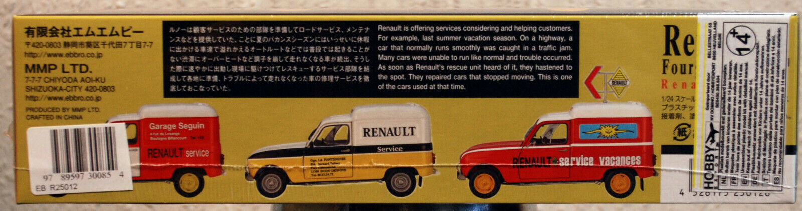Ebbro 25012 1965 Renault 4 Fourgonette Service Varianten 1:24,