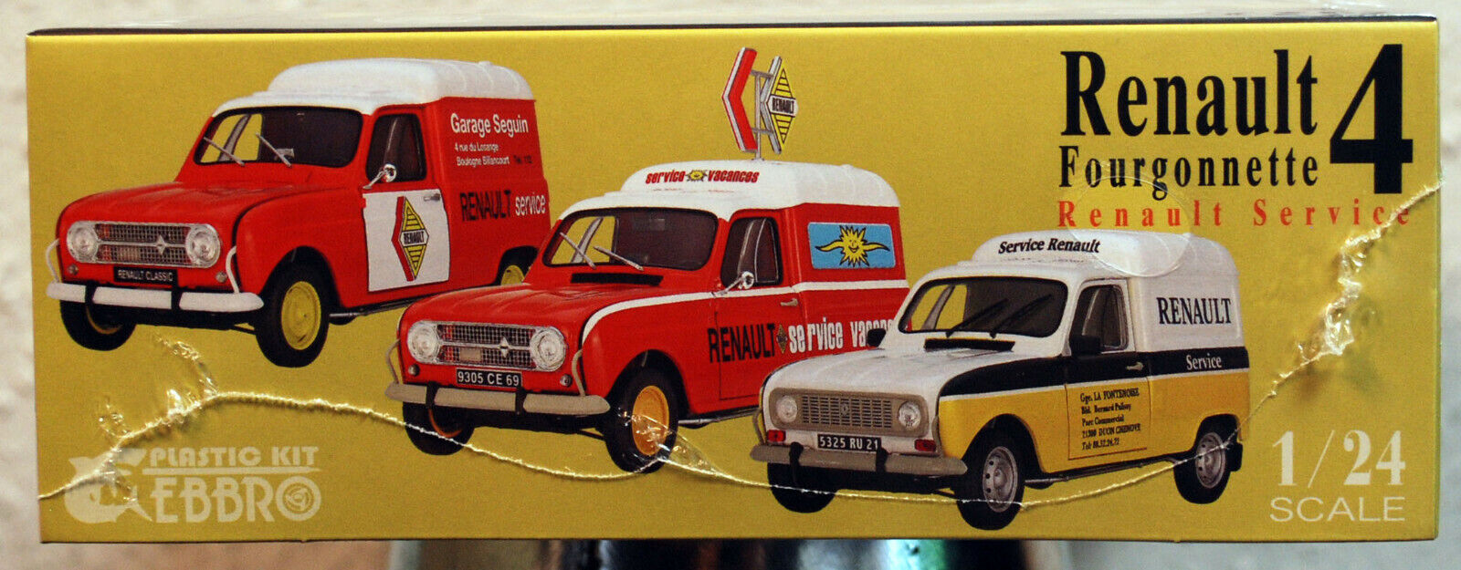 Ebbro 25012 1965 Renault 4 Fourgonette Service Varianten 1:24,