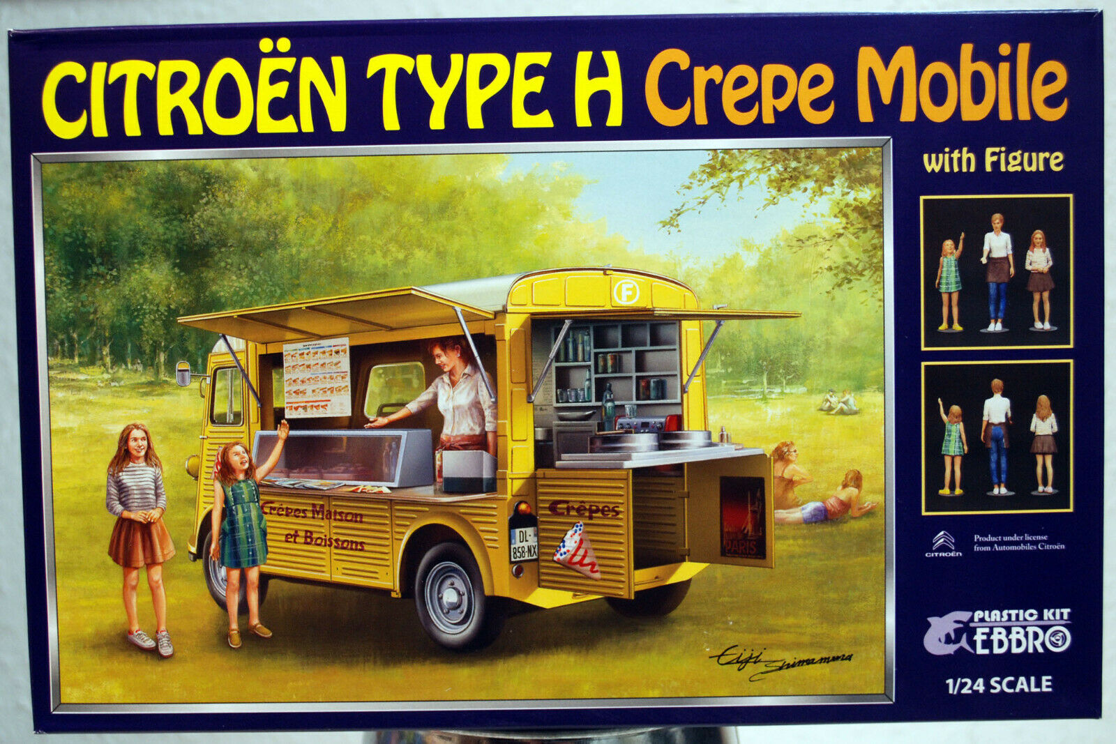 1948 Citroen Fourgon Type H Crepe mobile inkl. Einrichtung 1:24 Ebbro 25013