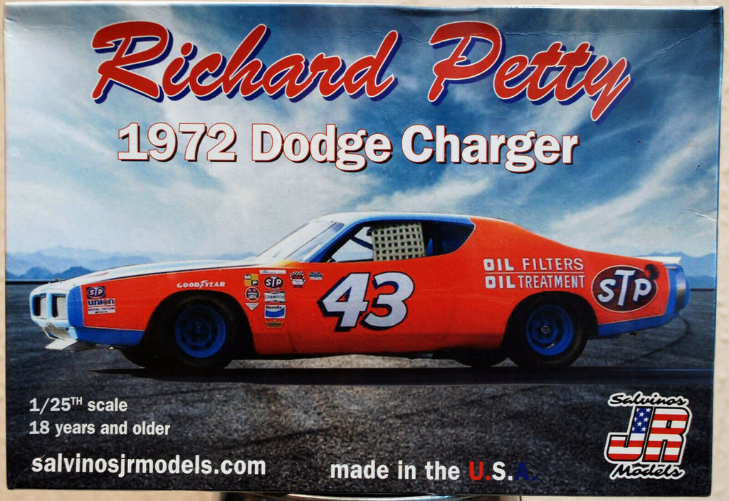 1972 Dodge Charger # 43 R. Petty STP Petty Enterpr. 1:25 Salvinos JR 280147
