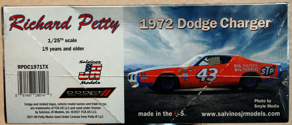 1972 Dodge Charger # 43 R. Petty STP Petty Enterpr. 1:25 Salvinos JR 280147