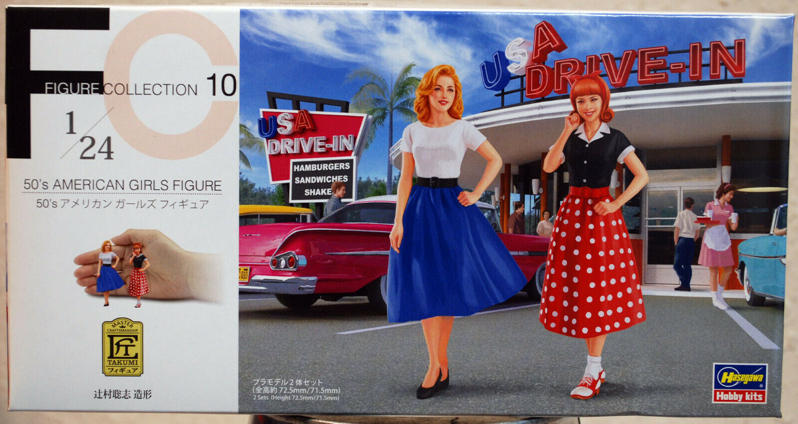 29110 Hasegawa 50´s American Girls Figures 2 Mädels 1950er Jahre 1:24