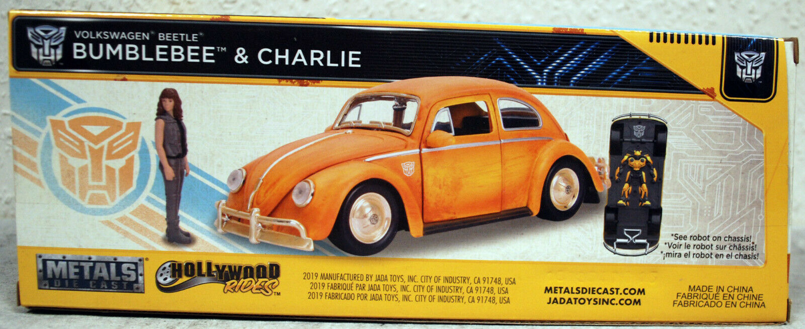 Jada Toys 30114 VW Beetle Käfer w. Charlie Figure 1:24 Transformers Bumble Bee