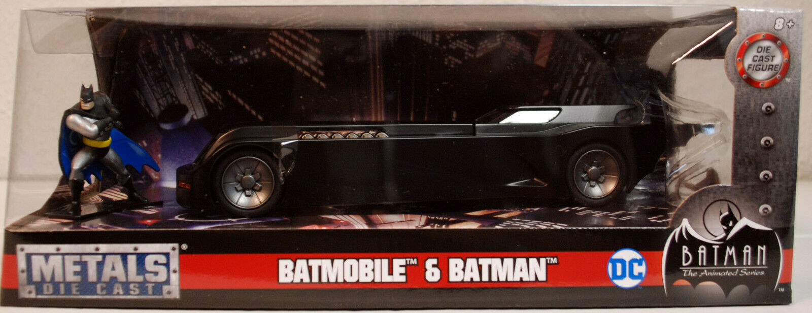 Batmobile & Batman Animated Series  inkl. Figur 1:24 Jada 30916