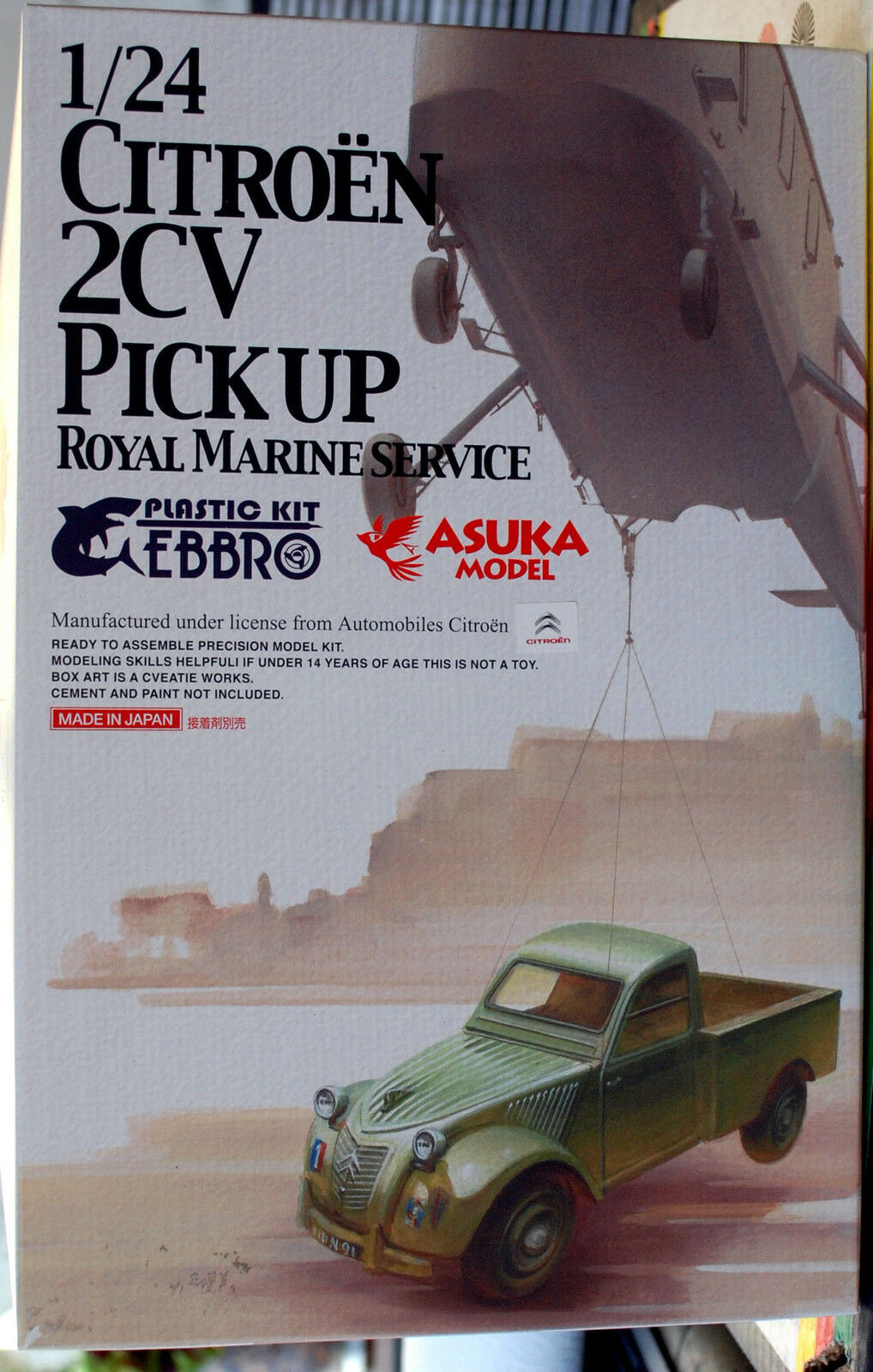195x Citroen 2 CV Pickup (Fourgonette) Royal Marine Service 1:24 Asuka 32-001