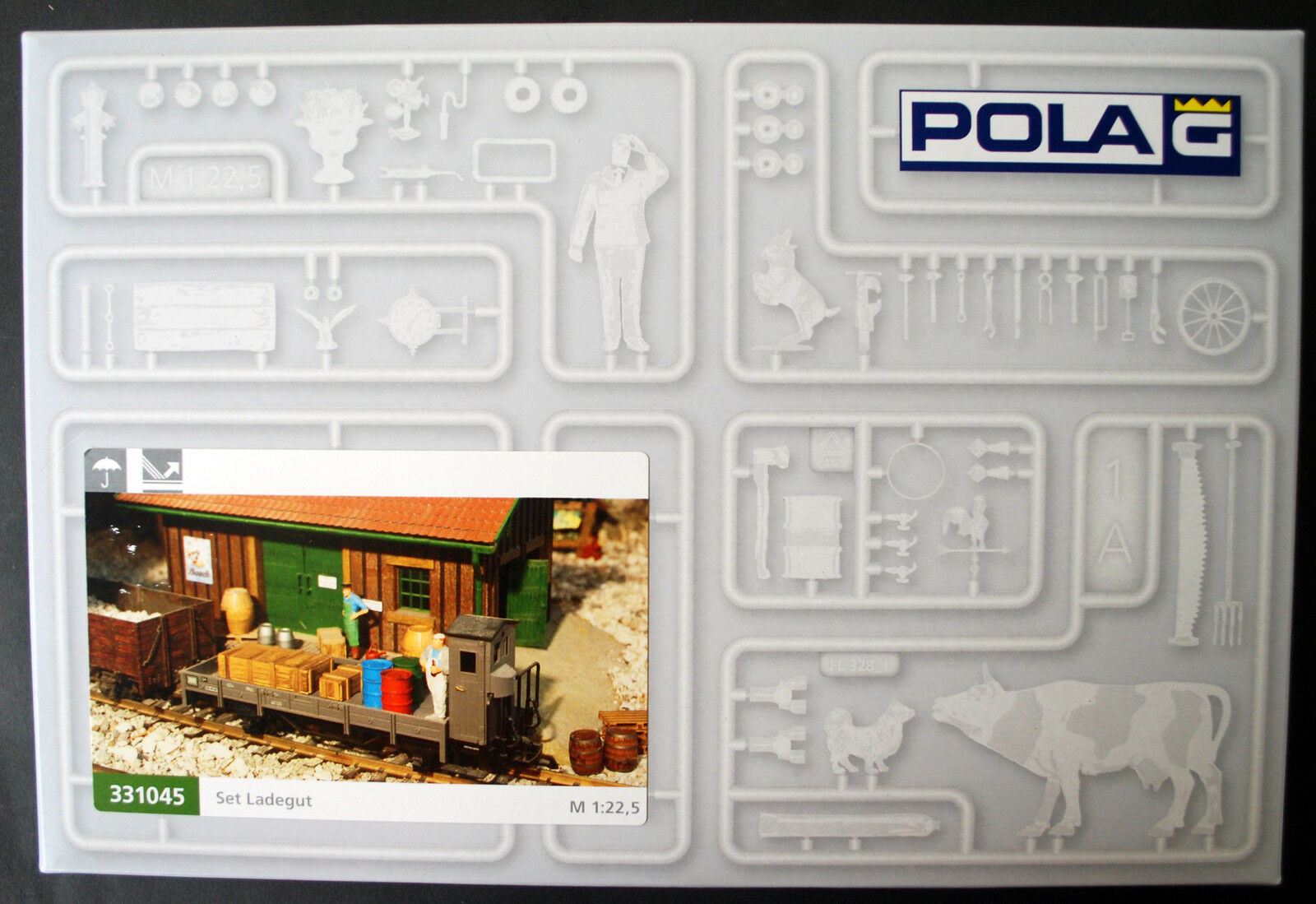 Pola 331045 Ladegut Bier - Öl - Holzfässer Milchkannen Paletten Kisten
