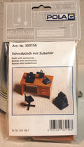 Pola 333156 Schreibtisch mit Zubehör Schreibmaschine Drehstuhl Telefon