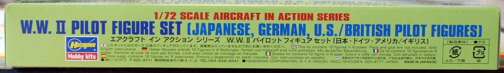 WW II Pilots Piloten Japan Deutsch US Britisch 12 Stück 1:72 Hasegawa 35008