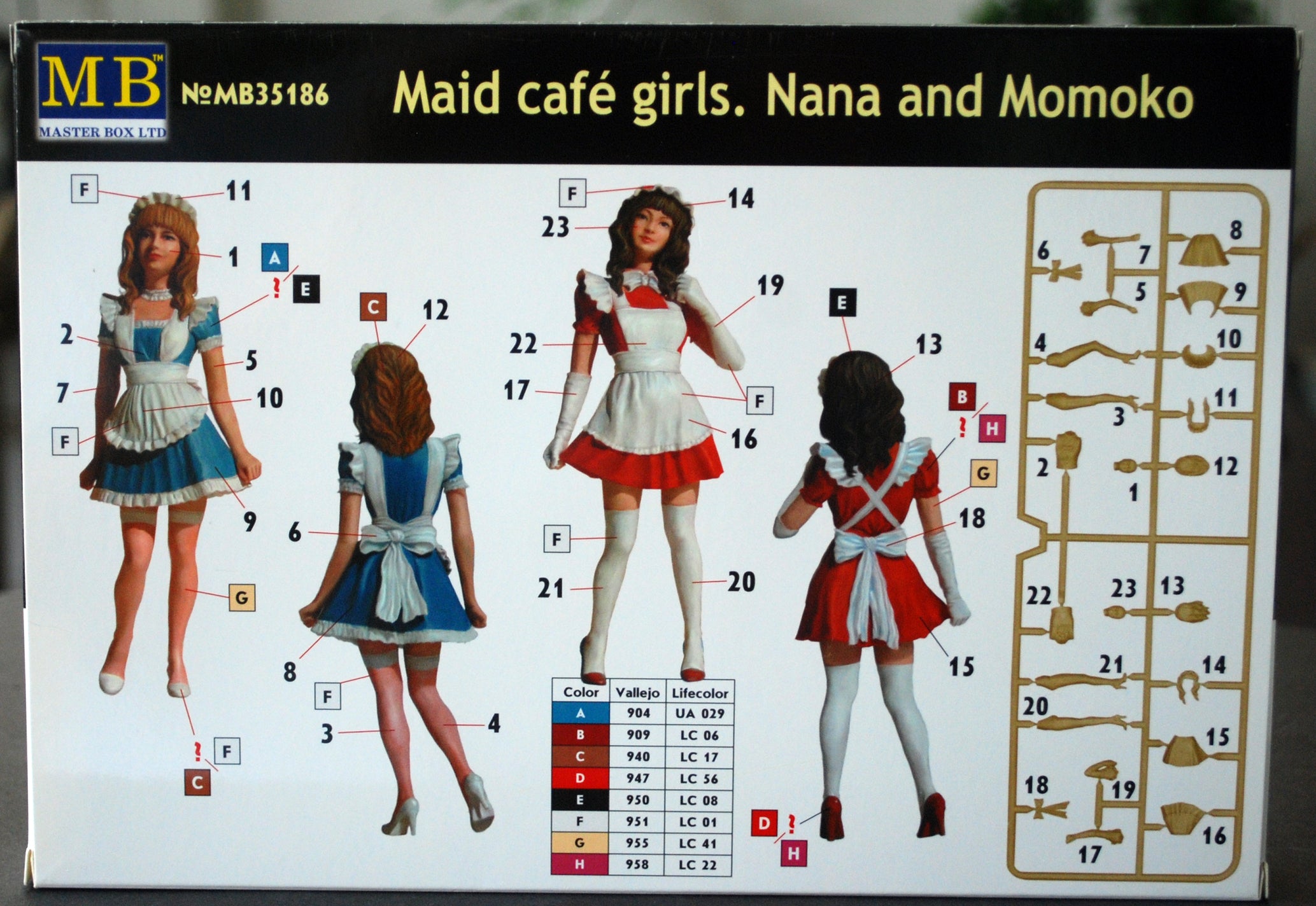 35186 Master Box Maid Café Girls Nana & Momoko Manga, 1:35, neu 2017