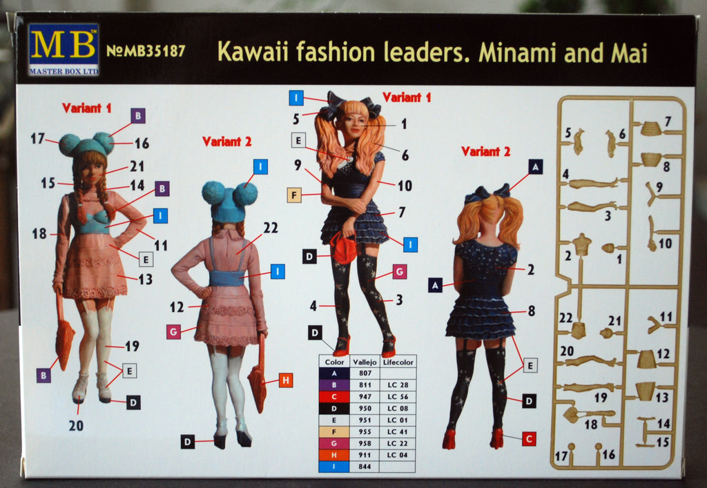 35187 Master Box Kawaii Fashion Leaders Minami & Mai Manga, 1:35, neu 2017