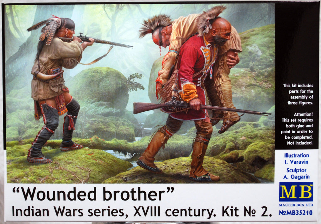 35210 Master Box Wounded Brother Indian wars 18. Jh. Kit 2 1:35