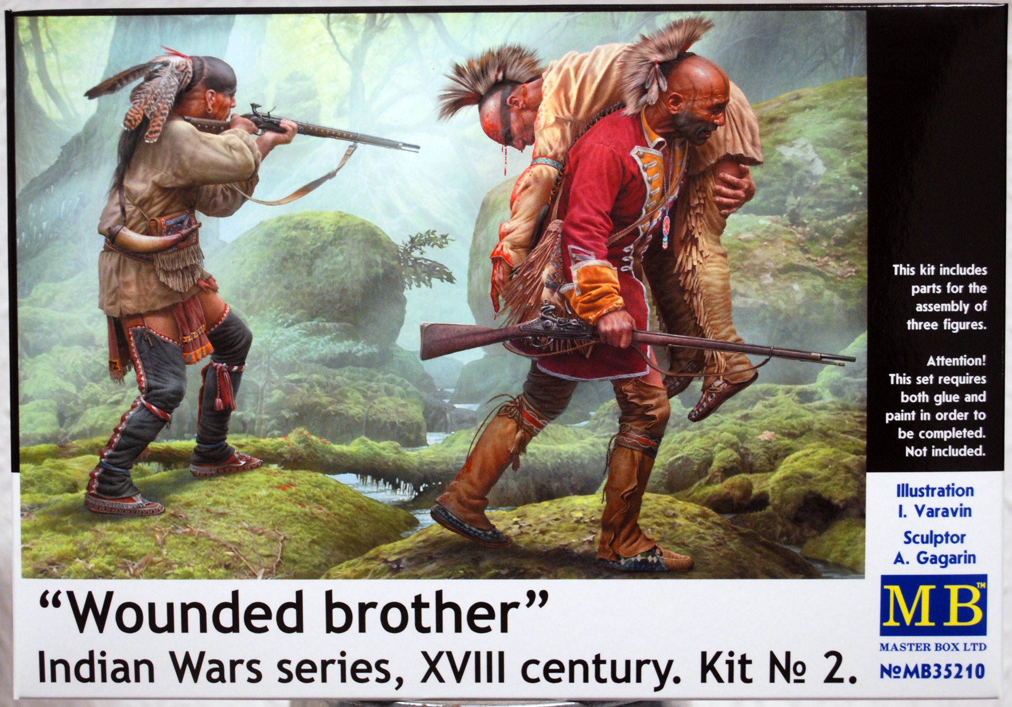 35210 Master Box Wounded Brother Indian wars 18. Jh. Kit 2 1:35
