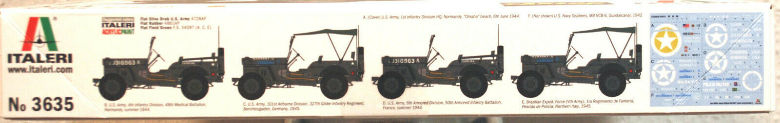Italeri 3635 1941 Willys Jeep MB 1:24