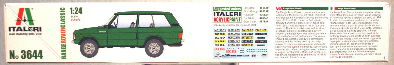 1979 Range Rover Classic  1:24 Italeri 3644