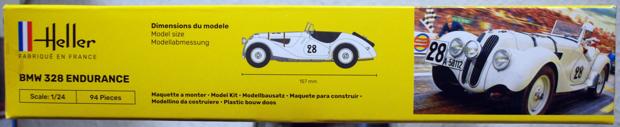 1936 BMW 328 Roadster Endurance 1:24 Heller 80782
