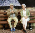 38334B American Diorama Sitting Old Couple Set 1:24 neu 2020
