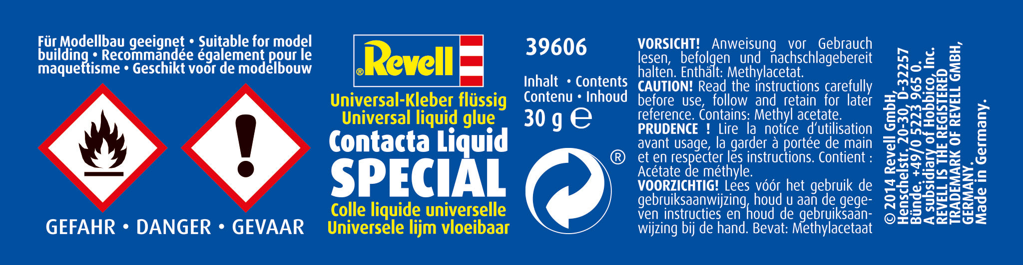 Revell Contacta Liquid Spezial 30g Kleber für Polystyrol und Chrom