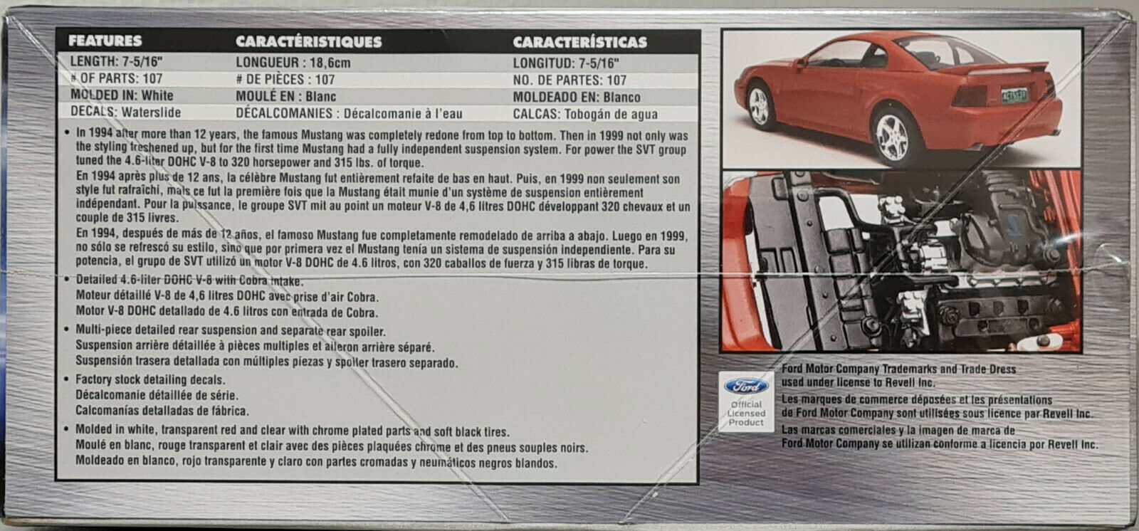 Revell 4014 1999 Ford Mustang SVT Cobra 1:25