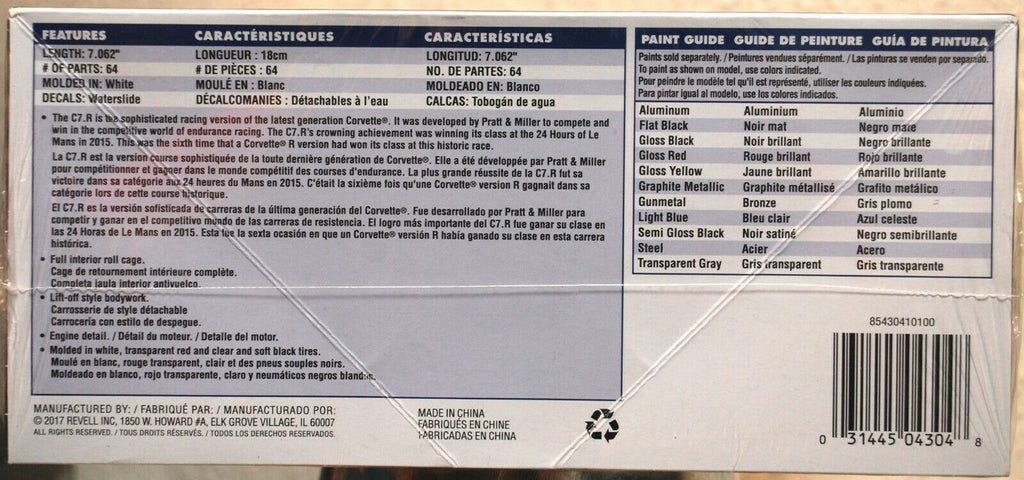 Revell 4304 2015 Chevrolet Corvette C7.R, 1:25 all new neu 2016 Bausatz USA