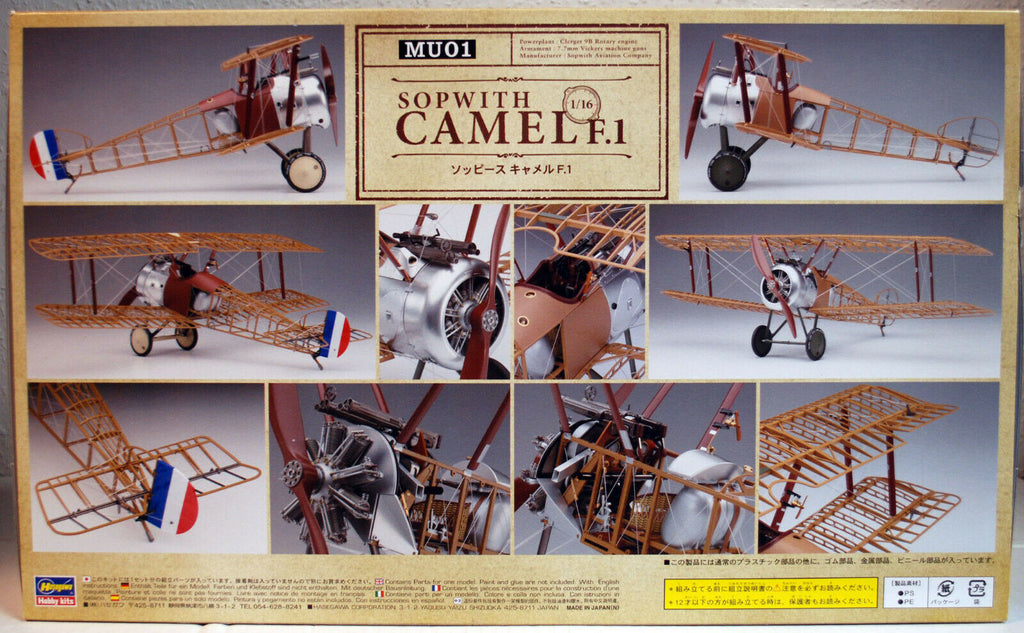1917 Sopwith Camel F.1 1:16 Hasegawa 50031