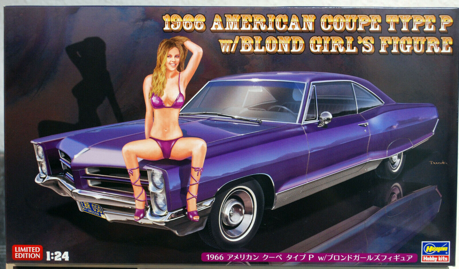 1966 Pontiac Bonneville American Coupe Type P mit Figur 1:24 Hasegawa 52224
