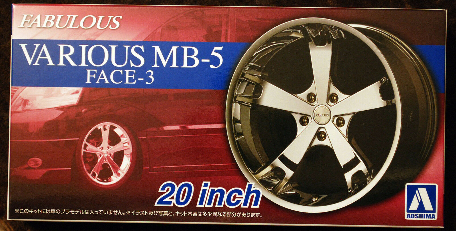 Aoshima 054253 Felgen Fabulous Various MB 5 Face 3 20 Zoll inkl. Reifen 1:24 #61