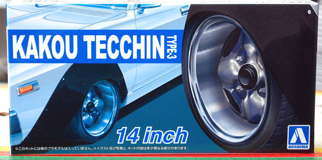 Aoshima 054697 Kakou Tecchin Type3 14 Zoll Felgen+ Reifen Liberty Walk 1:24 # 78