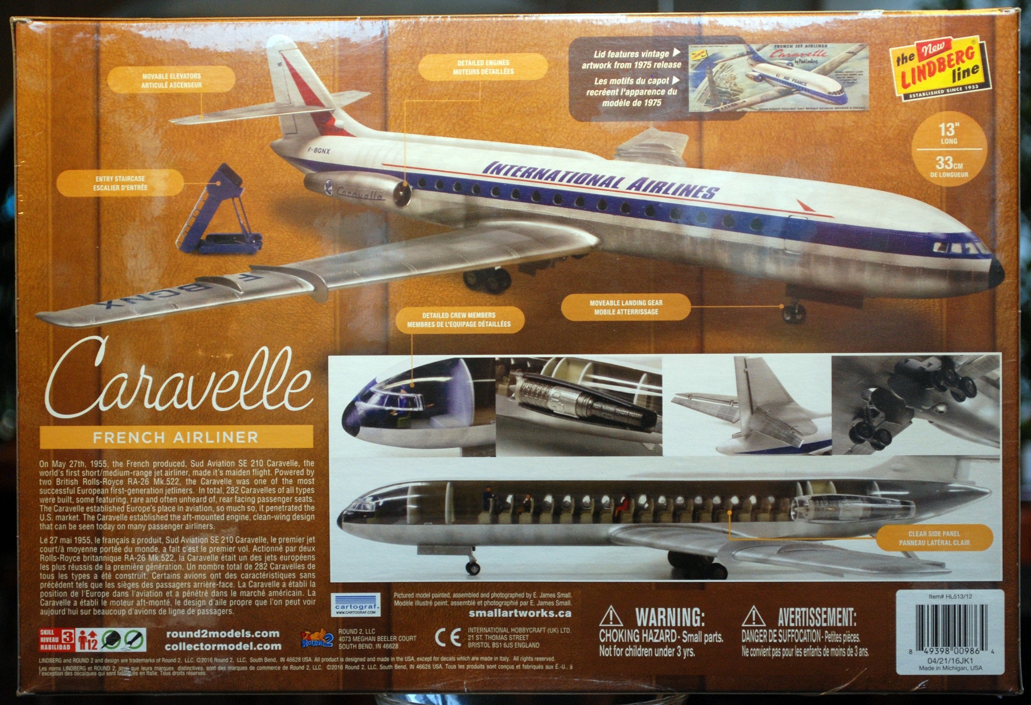 Lindberg 513 1955 Caravelle SE 210 1:96 Bausatz