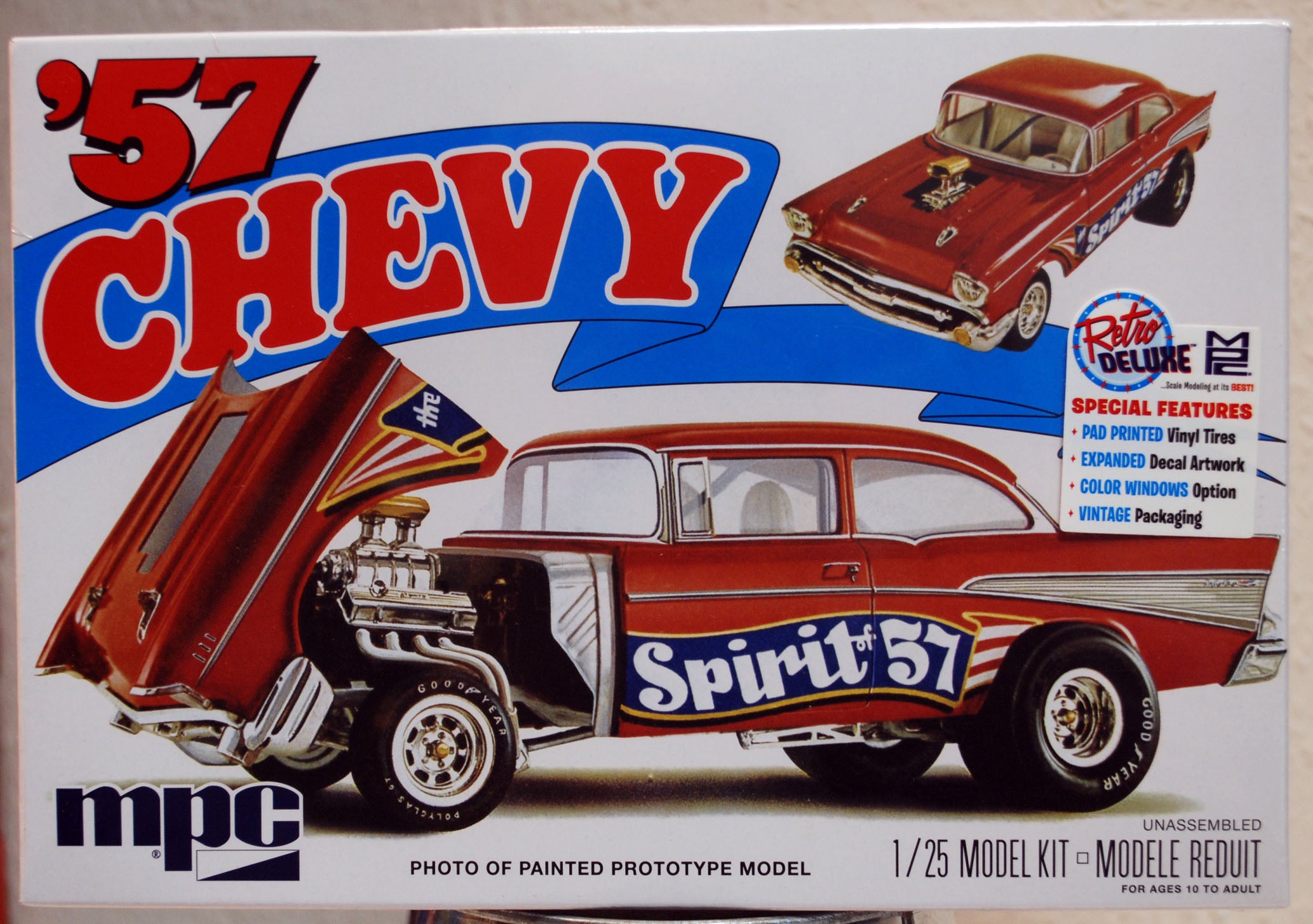 1957 Chevrolet Bel Air Spirit of 57 Flip Nose Gasser 1:25 Mpc 904