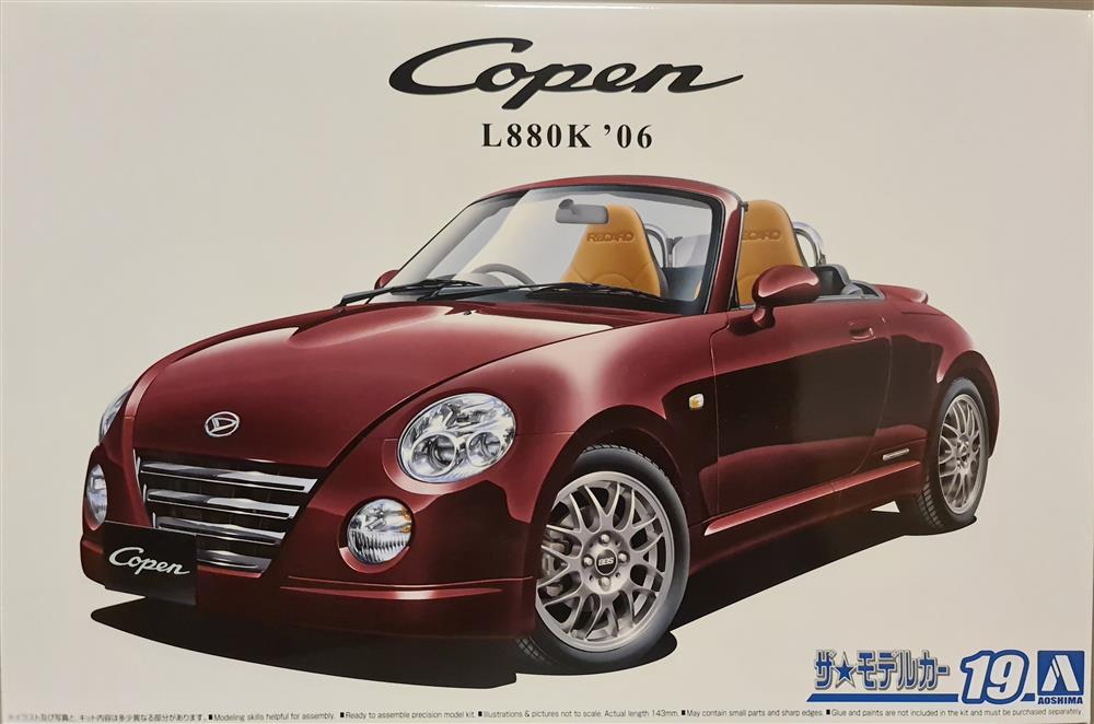 Aoshima 058299 2012 Daihatsu Copen 10th Anniversary Ultimate Active Top JDM 1:24