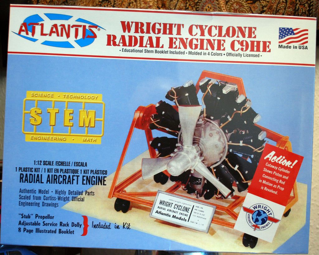 Atlantis 6052 Wright Cyclone 9 Radial Engine Sternmotor 1:12