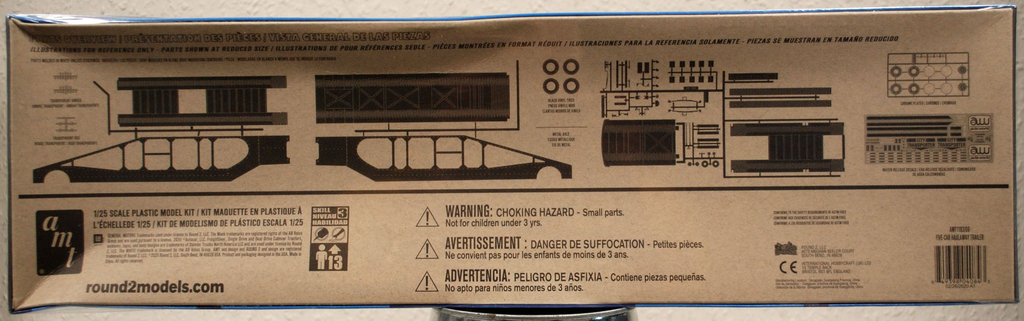 Haulaway Trailer ( Five Car Automobile Transporter ) 1:25 AMT 1193
