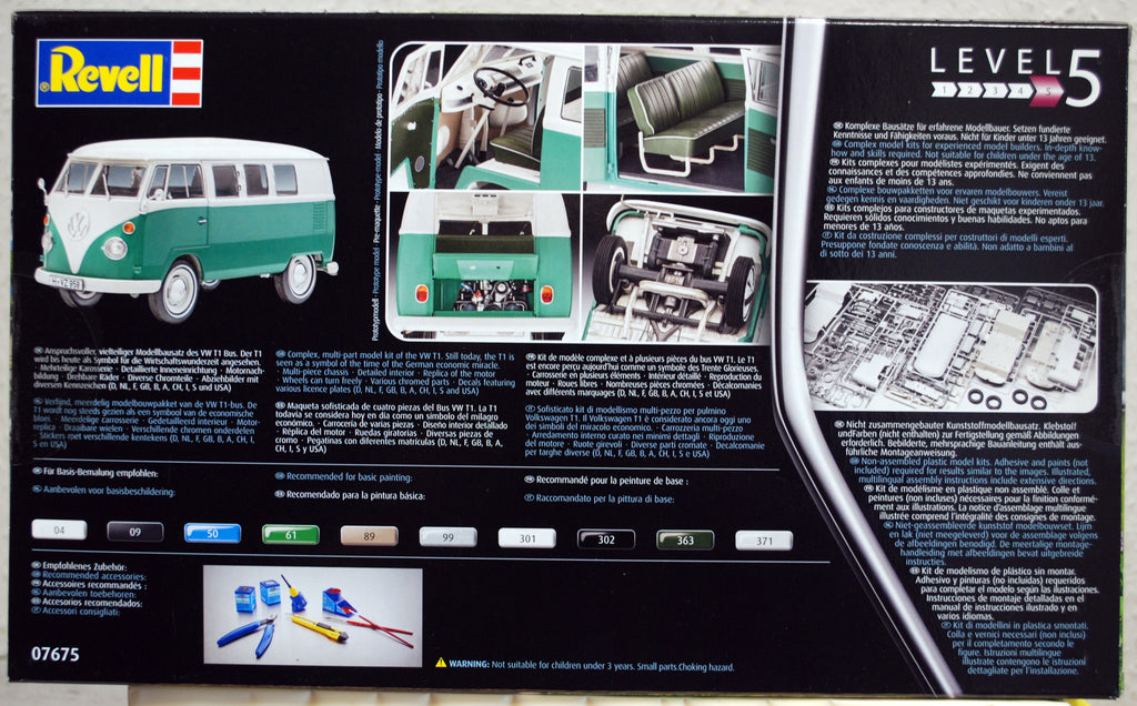 Revell 07675 1961 Volkswagen VW Bulli Typ 2 T 1 Bus 1:24
