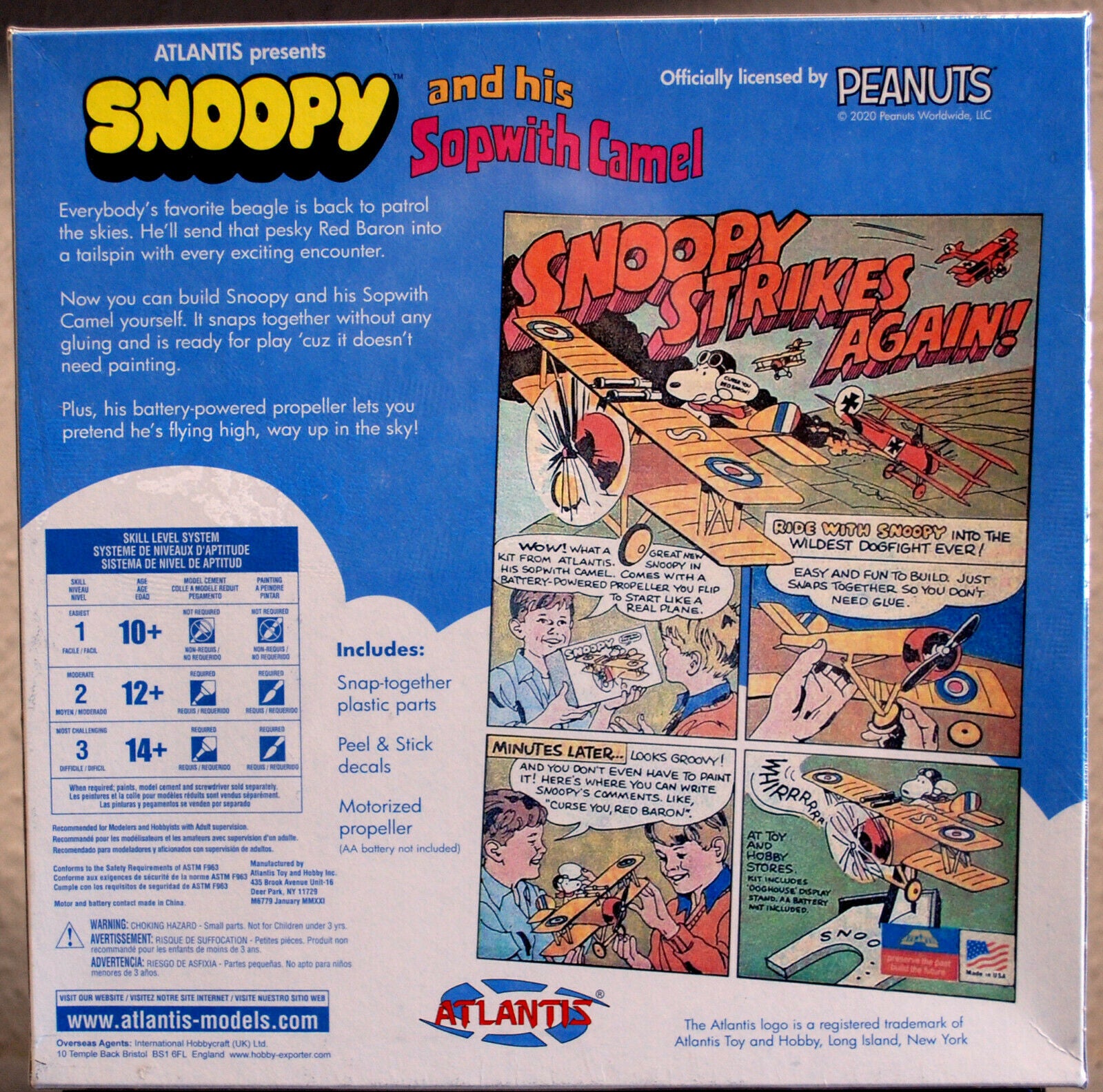 Peanuts Snoopy and his Sopwith Camel (vs. the Red Baron) Atlantis 6779