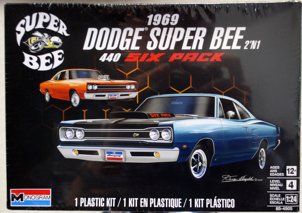 Revell 4505 1969 Dodge Super Bee 440 Six Pack 2´n1 1:25 USA muscle car Bausatz