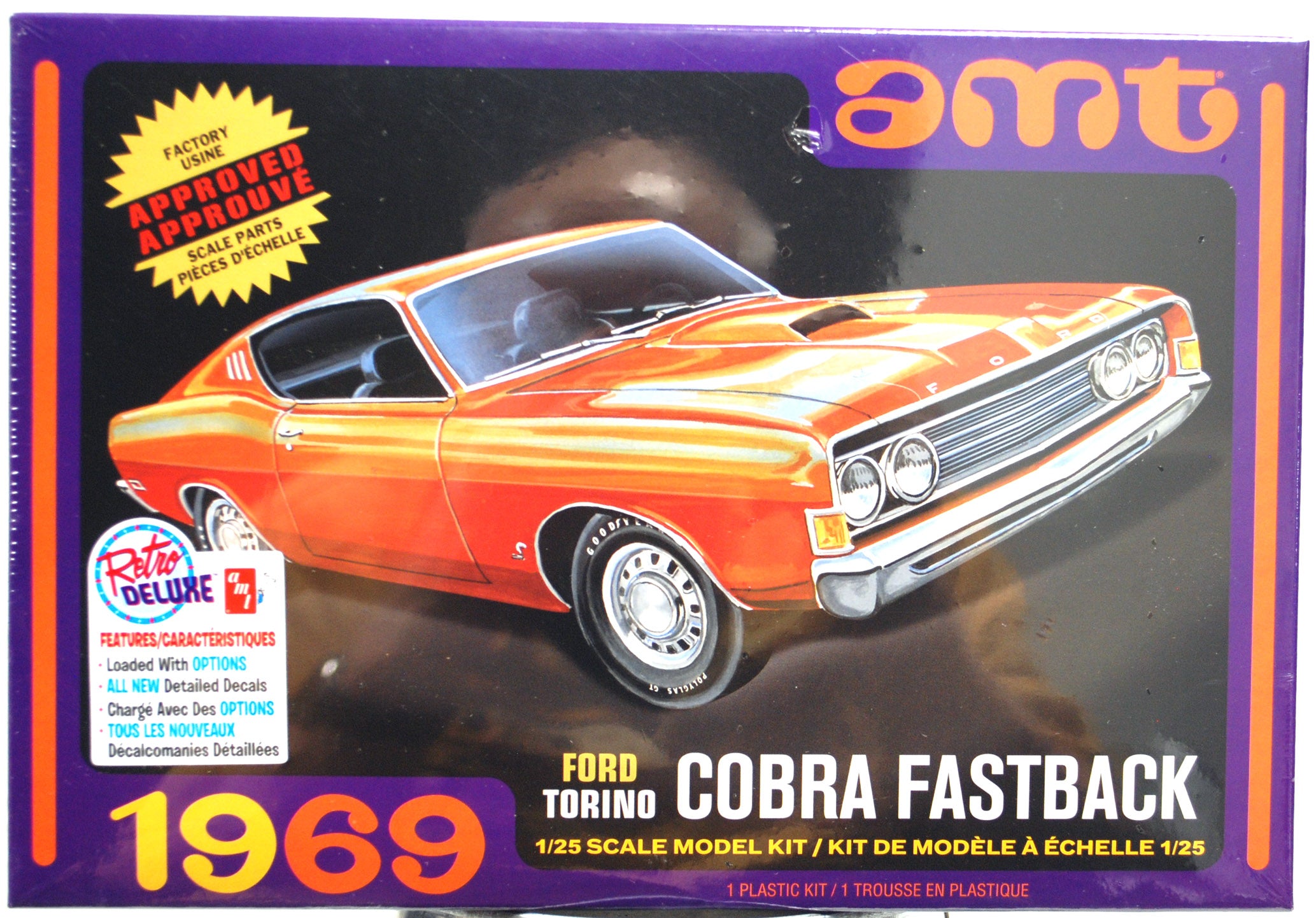 1969 Ford Torino Cobra 3´n1 1:25 AMT 1217 wieder neu 2020