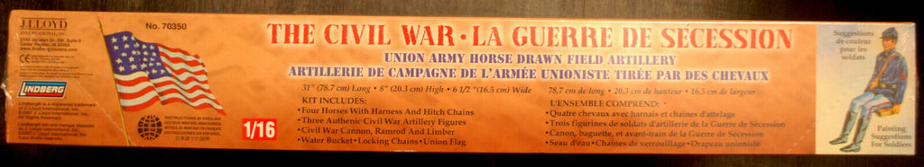 Bürgerkrieg Union Army Berittene Artillery + Figuren 1:16 Lindberg 70350