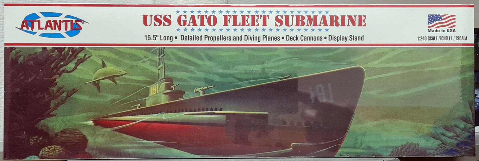 Atlantis 743 USS Gato Submarine U-Boot WK 2 1:240