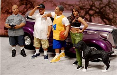 76373B American Diorama Lowriderz Figure Set 4 Figuren 1:24