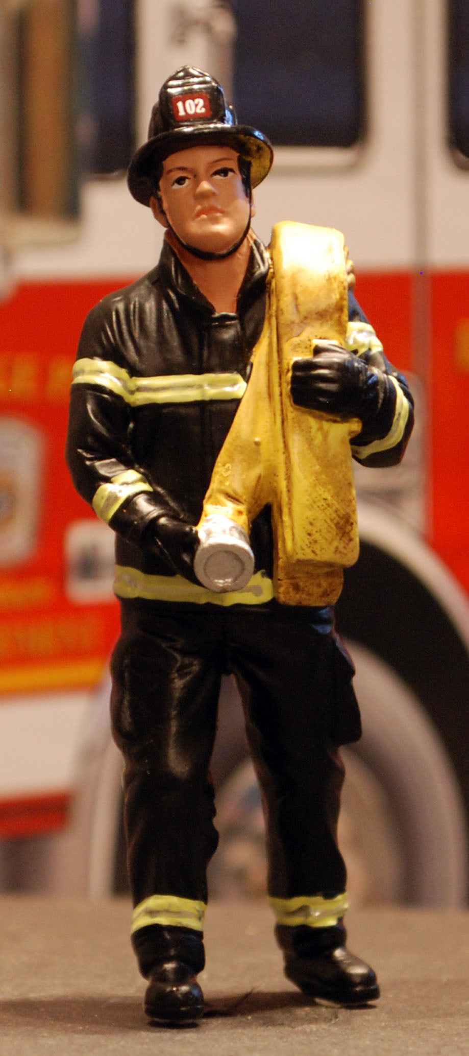 77509B American Diorama Fire Set of 4 Firefighter Feuerwehrleute Polizei 1:24