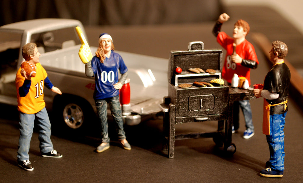 77596 American Diorama, Tailgate Party Set of 5, 1:24, neu 2016 neu, neu