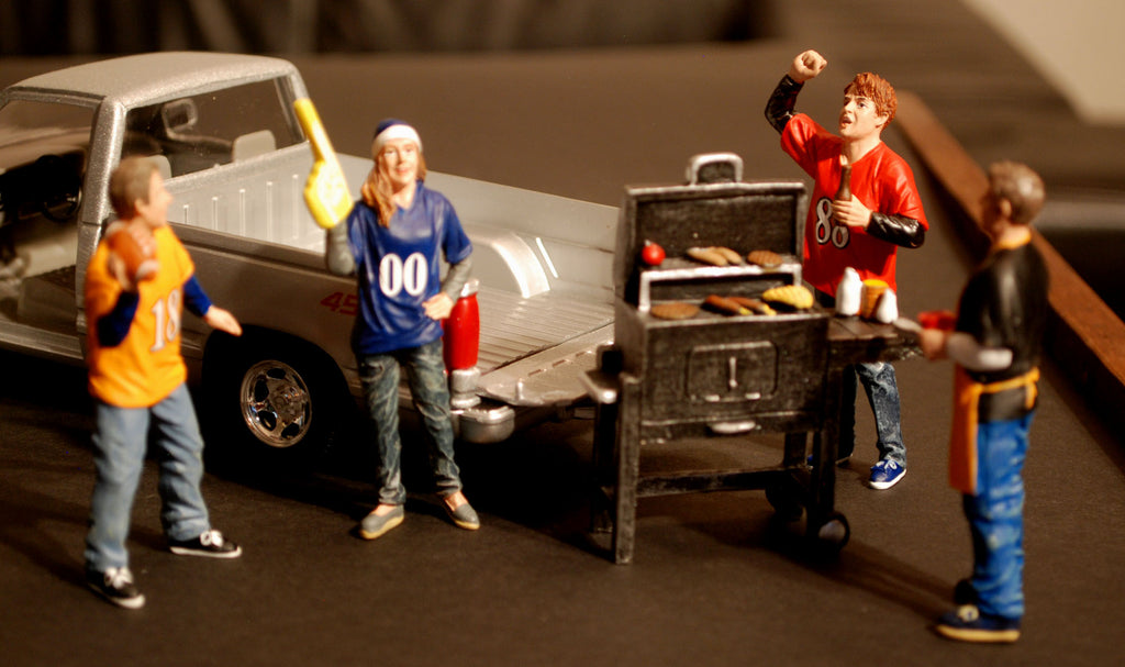77596 American Diorama, Tailgate Party Set of 5, 1:24, neu 2016 neu, neu