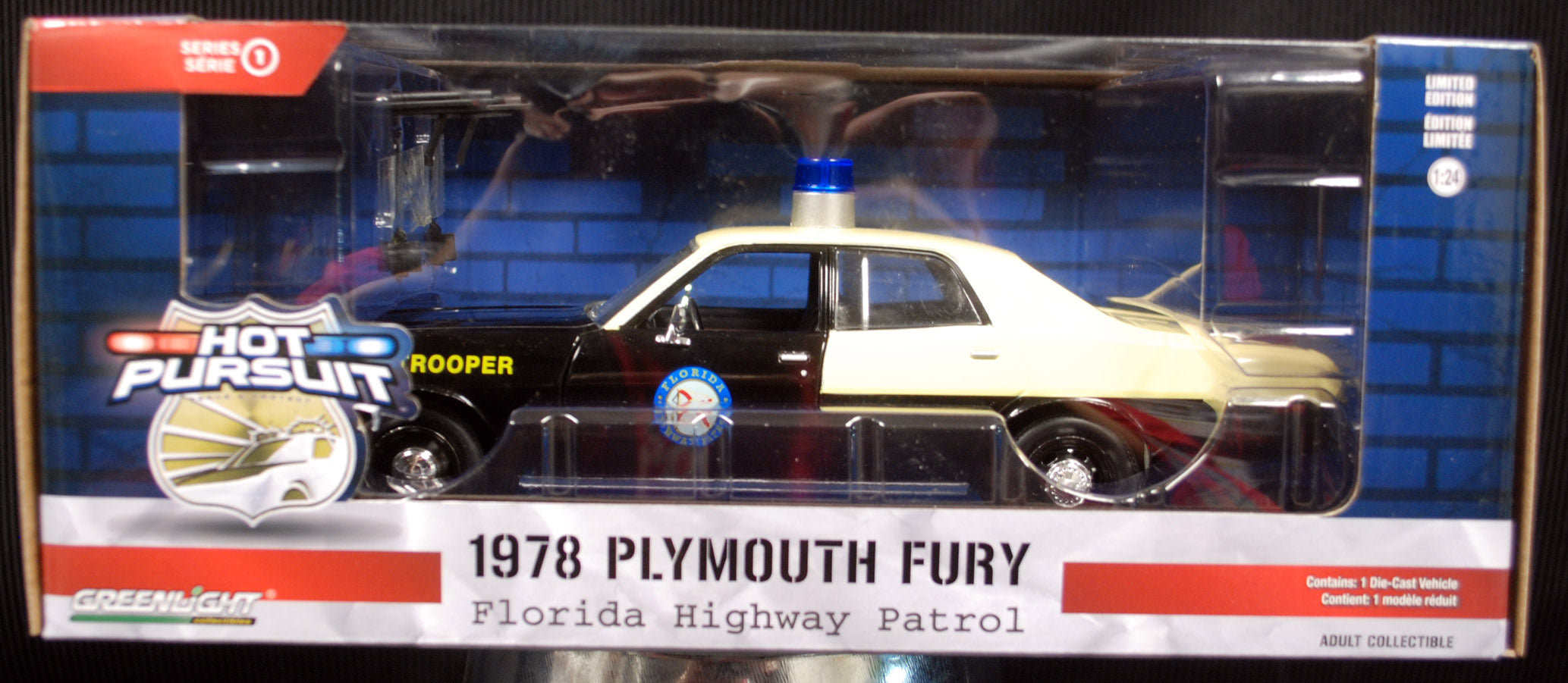 1978 Plymouth Fury Florida Highway Patrol 1:24 Green Light 85512